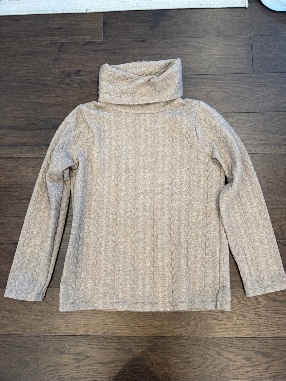 J. Crew Beige Quilted Turtleneck Sweater Size Small - C67-061 - Picture 1 of 8